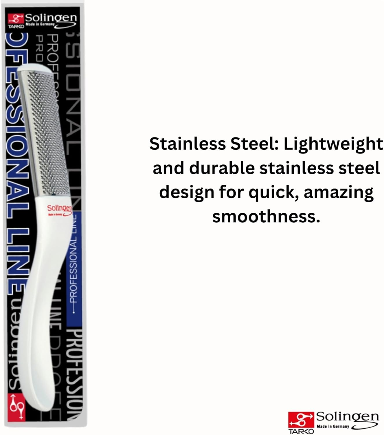 Solingen Professional | Foot File | Foot Rasp | Callus Remover Best Foot Care Pedicure Tool to Remove Hard Skin | Can Be Used on Both Wet and Dry Feet | Made in Germany Steel-Slim image number 6