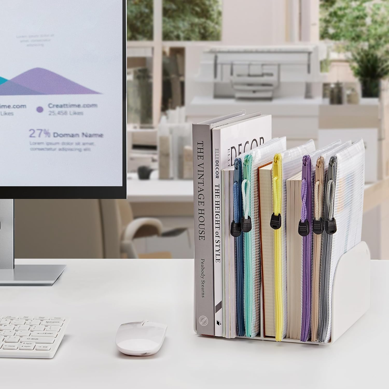 WADY 30 Pack Mesh Zipper Pouch Document Bag, A3 A4 A5 B4 B5 B6Size Waterproof Document Pouch for School Office Supplies, Cross Stitch Organizing Storage A3A4A5 Mesh Zipper Pouch (Mixed Color) image number 3