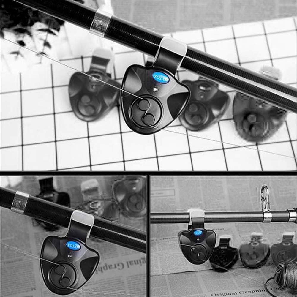 4Pcs Electronic Fishing Bite Alarm with Sound LED Lights Indicator Fish Bite Alarms image number 6