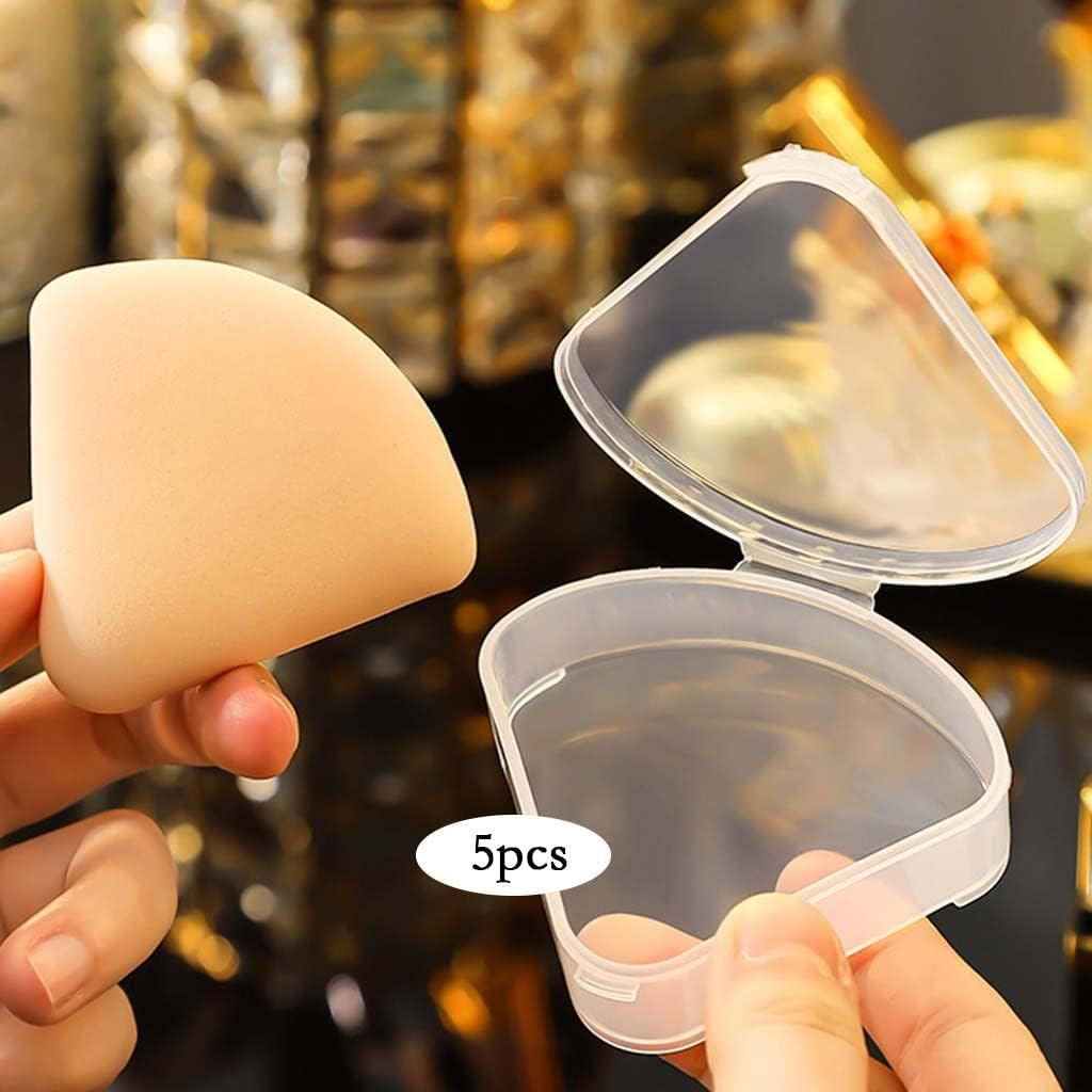 5Pcs Portable Triangle Puff Box Case anti Pollution Carrying Case for Travel image number 2