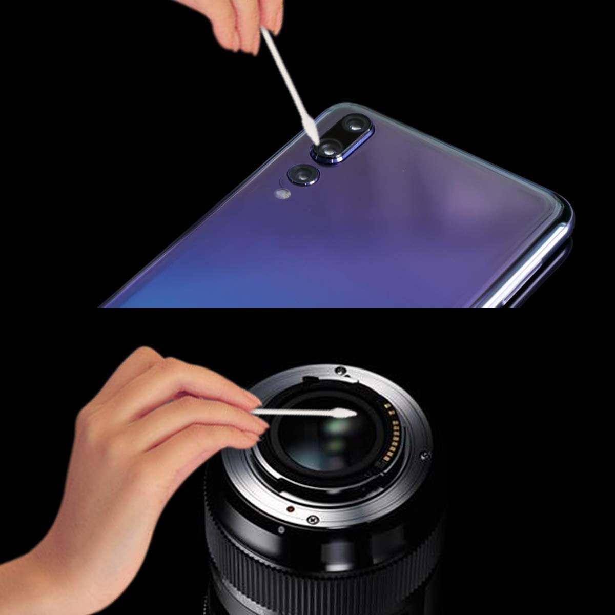 800 Pieces Cotton Swabs, Double Precision Tips with Paper Stick, 4 Packs, 200 Pieces 1 Pack (Double-Pointed Shape) image number 4