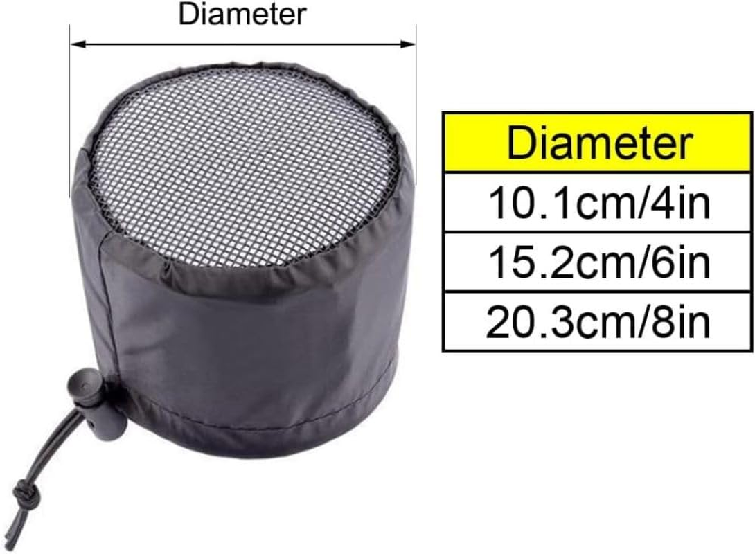 2PCS 4/6/8 Inch Grow Tent Vent Cover, Duct Filter Net with Fixed Buckle, Dust Proof Mesh Screen for Plant Growth Tent Ventilation Exhaust Fan (6 Inch/15.2 Cm) image number 4