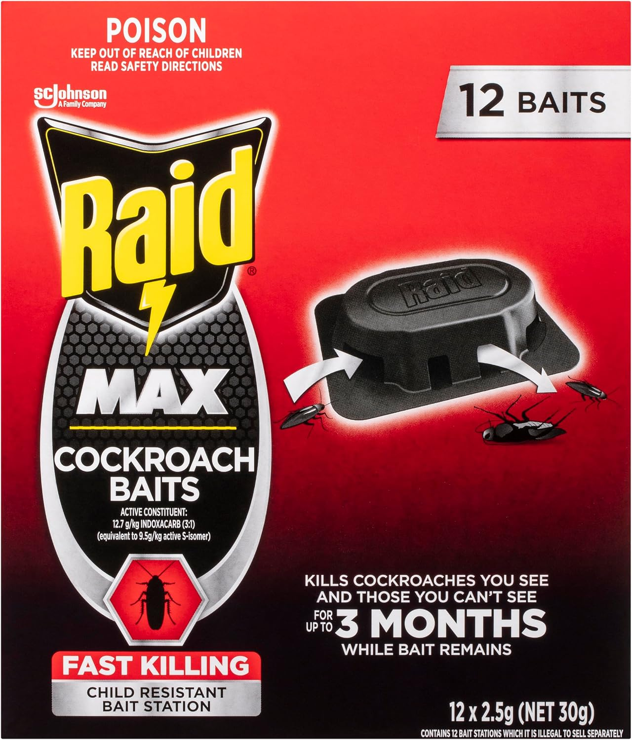 Raid Max Cockroach Baits 12-Pieces Pack image number 6