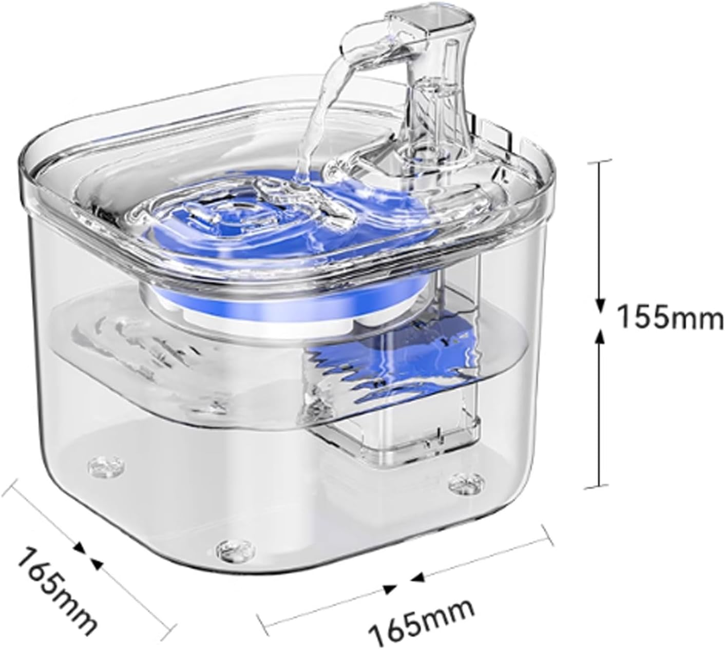 Dog Water Bowl Automatic Pet Water Dispenser Smart Pet Water Fountain Pet Fountain Iltration System Detachable for Dog Pet Fountain for Cats, Dogs Pet Bowl image number 1