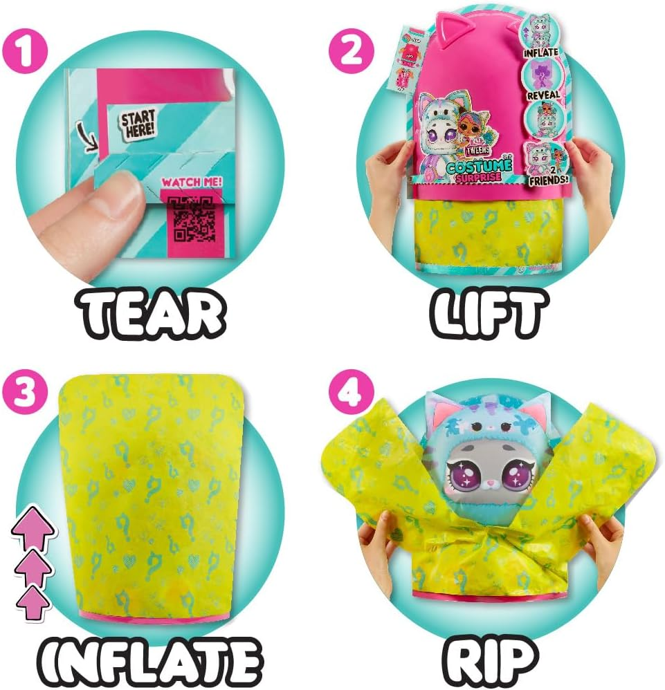 L.O.L. Surprise! Tweens Costume Surprise Emma Emo Fashion Doll with Inflatable Teal Kitty Pet Costume and Multiple Surprises Including Fabulous Fashions & Accessories &ndash; Great for Kids Ages 4+ - Emma Emo image number 6