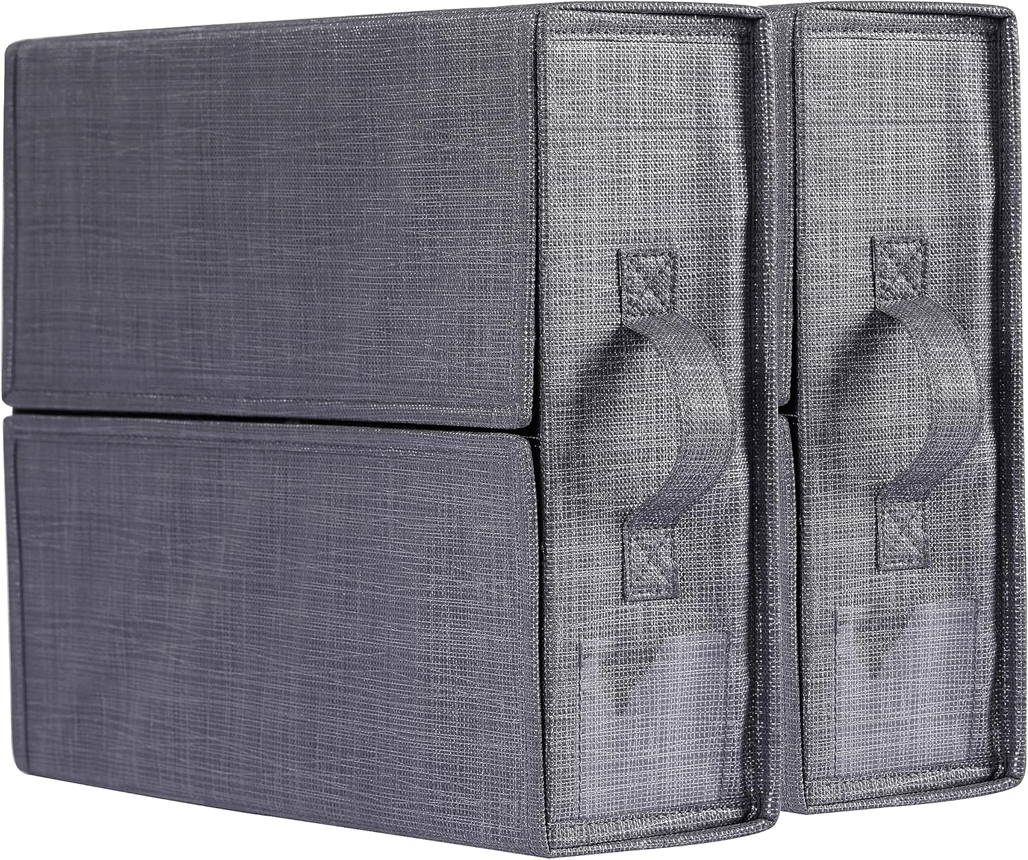 Bed Sheet Organizers and Storage 2 Pack, Foldable Sheet Organizer for Linen Closet, Bedding Folder Storage Box Container for Blanket, Duvet Cover Set, Organizing Bedding Container image number 5