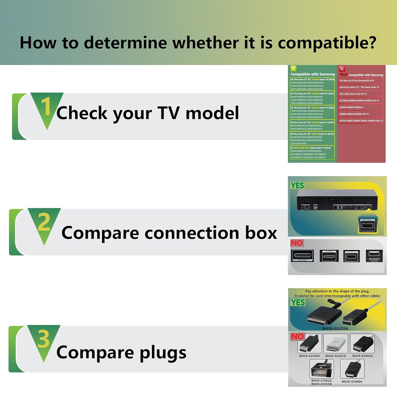 BN39-02470A 5M /16Ft One Connect Cable Only Compatible with Samsung Frame Tv One Connect Cable for LS03FA LS03DA LS03BA LS03AA LS03RA LS03TA Q85R Q90R Q95T（All 8K and 32" Frame TV Cannot Be Used） image number 3