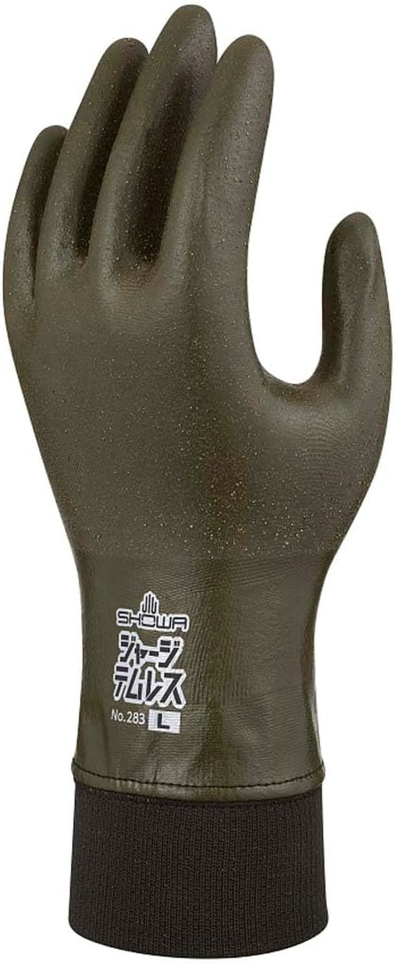 [Amazon.Co.Jp Limited] Showa Gloves, Work Gloves, Breathable Waterproof Gloves, Jersey Temless, LL Size, Olive Green, Set of 1 Pair X 2, Prevents Stuffiness, Dirt and Trash into No. 283 image number 4