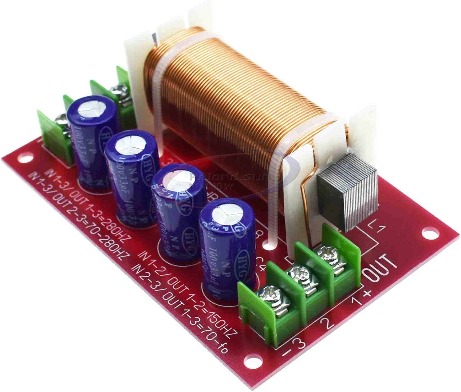 Reland Sun Subwoofer Crossover Frequency Speaker Divider 300W Bass Woofer Crossover Filters for Studio Hifi Audio