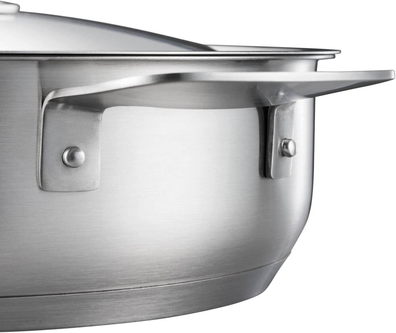 Fiskars Roasting Dish with Lid, Diameter 28 Cm, Coated, Suitable for All Hobs, Recycled Stainless Steel, All Steel, Silver, 1064749 image number 2