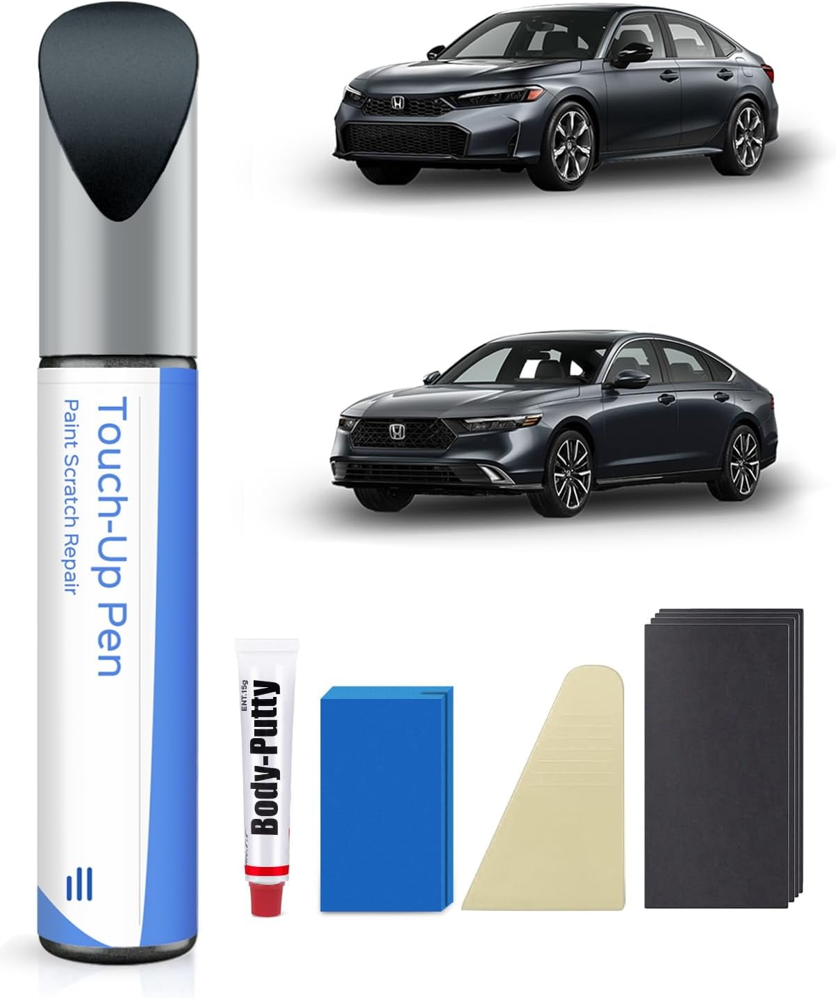 Modern Steel Metallic(Nh-797M) Touch up Paint Repair Kit Compatible with Honda - DIY Kit Exactly Matches Chips and Nicks image number 1