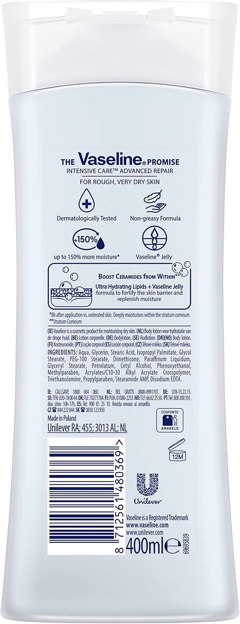 Vaseline Intensive Care Advanced Repair Body Lotion 400Ml image number 5