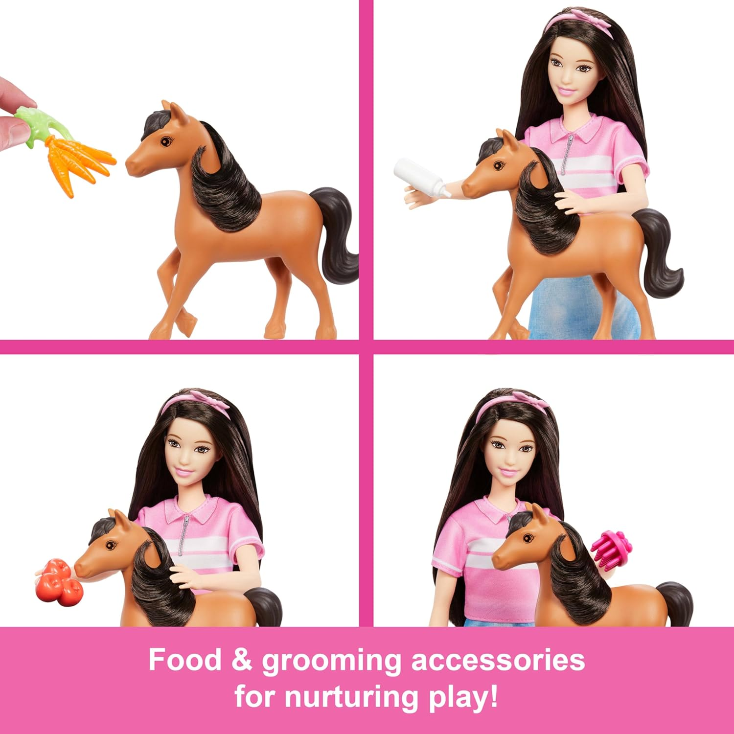 Barbie Toy Stable Playset with Fashion Doll, Small Toy Pony & 10+ Accessories, Inspired by Barbie Mysteries: the Great Horse Chase