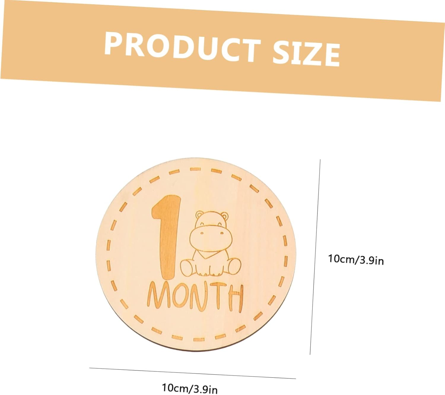 13Pcs Wood Milestone Discs Cartoon Animal Growth Cards Milestone Cards Photo Props for Newborns Shower image number 5
