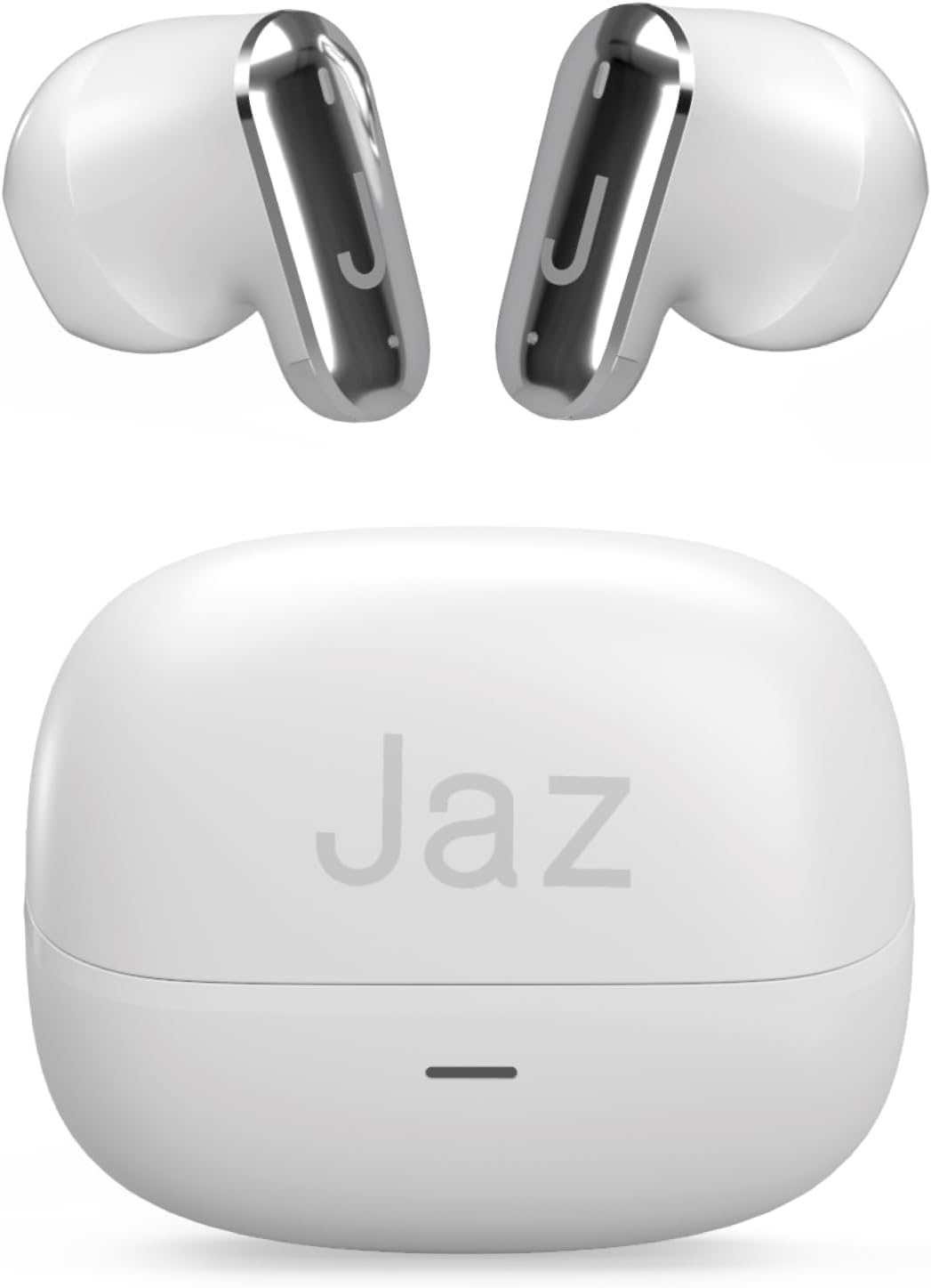 JAZ Orion Semi in Ear Headphones True Wireless Stereo Ultra Compact Charging Case Built-In Microphone Touch Control for Smartphone Tablet Laptop 20 Hours Light Blue