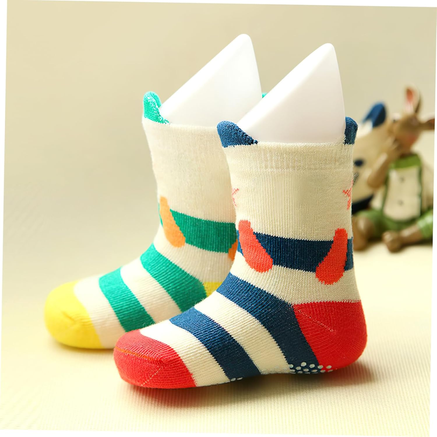 Alipis 4Pcs Reusable Baby Foot Mannequin Models Plastic Small Foot Display for Toddler Shoes Lightweight Store Accessory Neutral Colour Easy to Clean image number 3