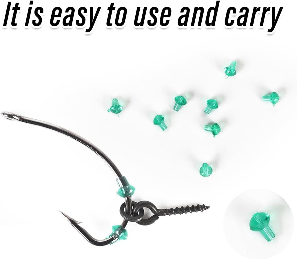 AIMALL 420 Pieces European Carp Fishing Accessories Kit with Hooks, Bean Stoppers, Swivels, and Fishing Gear for Hooking, Rigging, and Tackle Organization image number 4