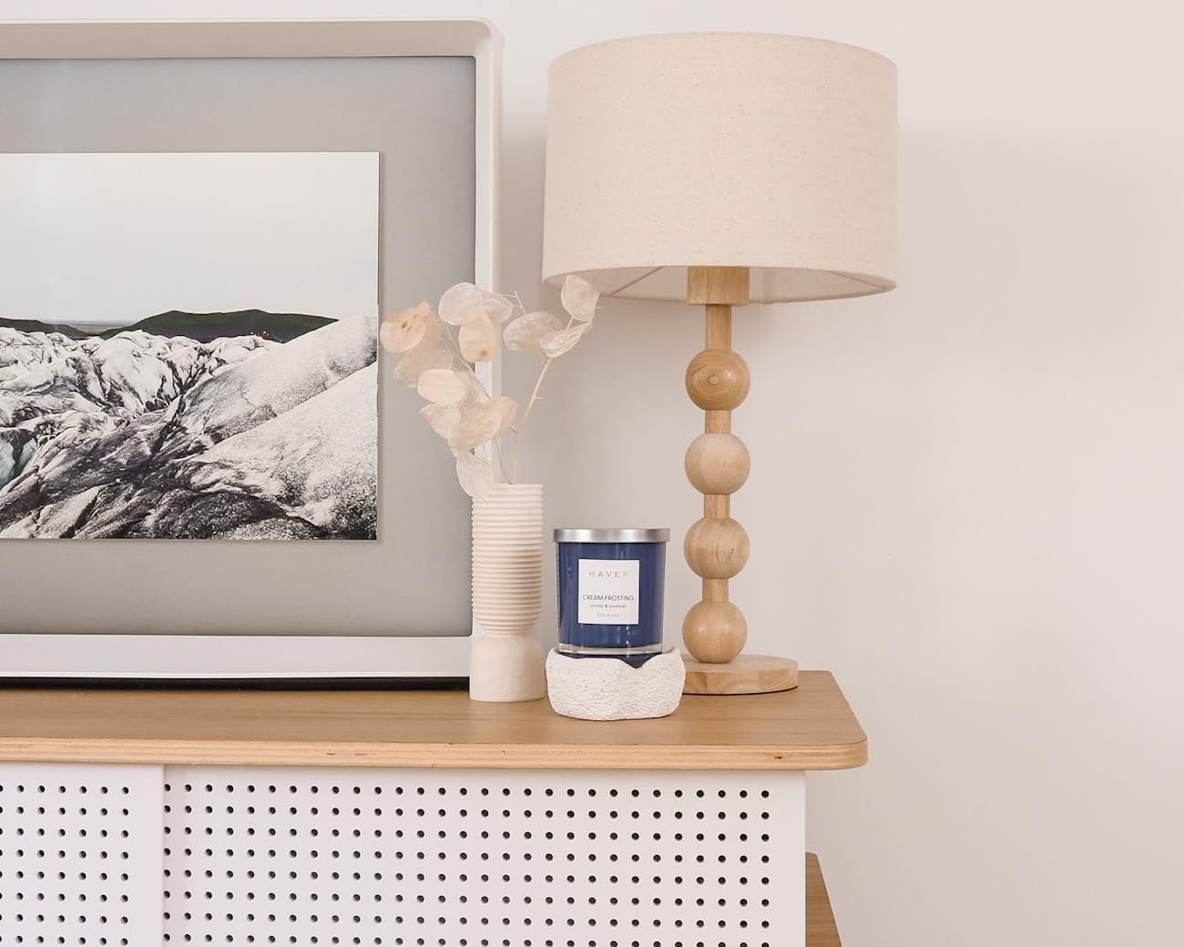 Haven Vanilla & Caramel Scented Soy Blend Wax Candle - Cream Frosting Aromatherapy Home Fragrance & Decor image number 6