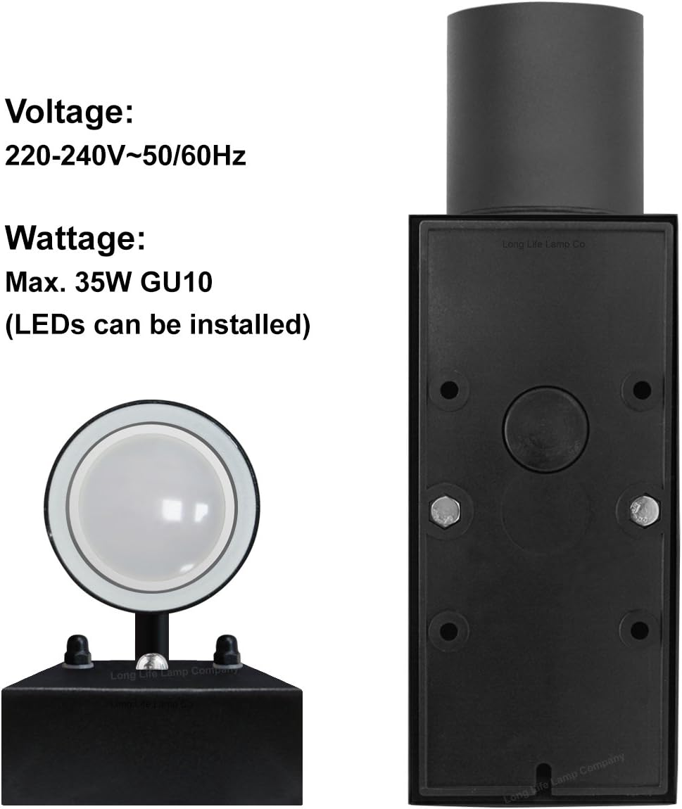 Outdoor Wall Light Dusk Till Dawn Sensor Black Finish Stainless Steel up and down Shining IP65 ZLC090-B image number 6