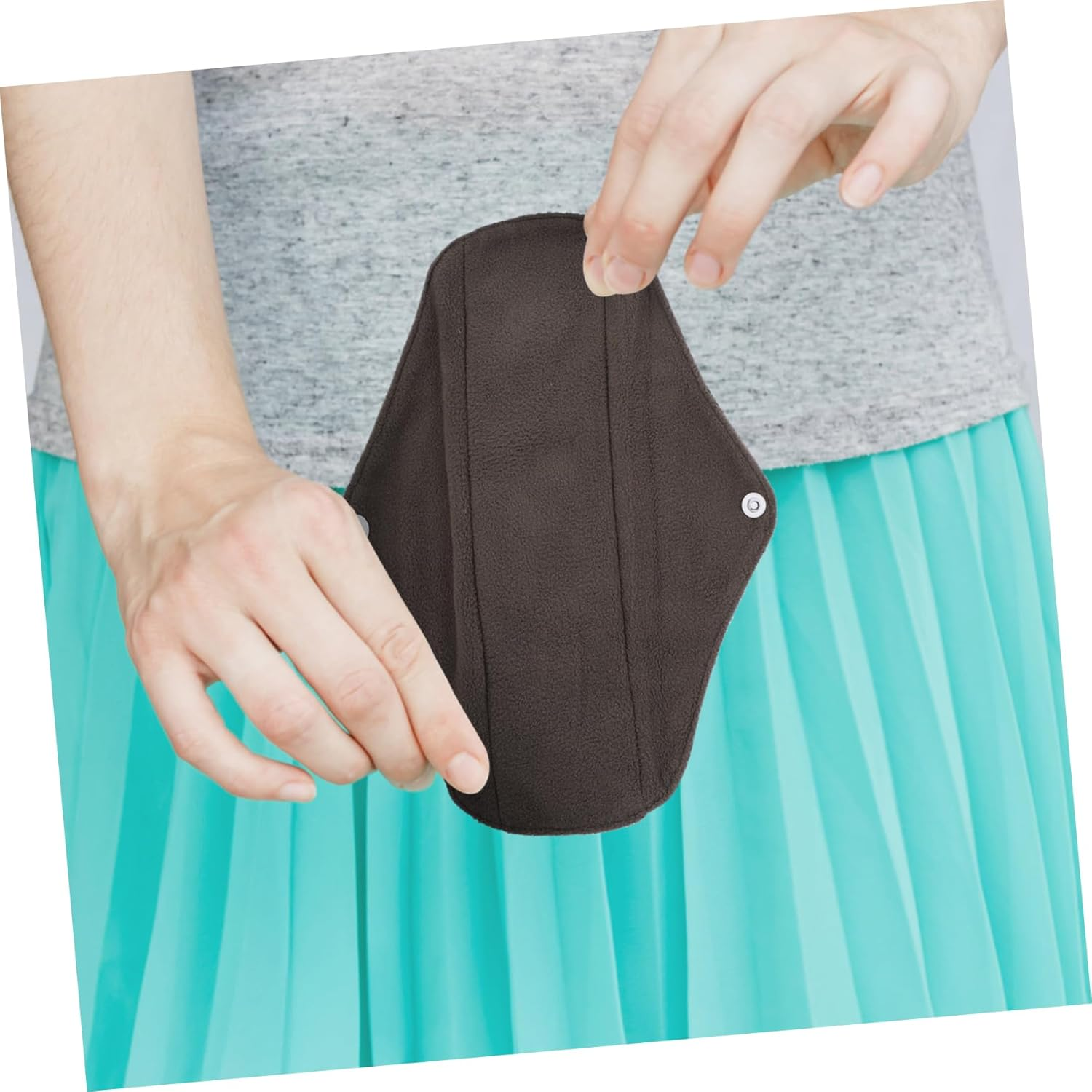 JECOMPRIS Reusable Menstrual Pads 3Pcs - Washable Organic Pads for - Moisture Absorption Fiber Mother Pads image number 6