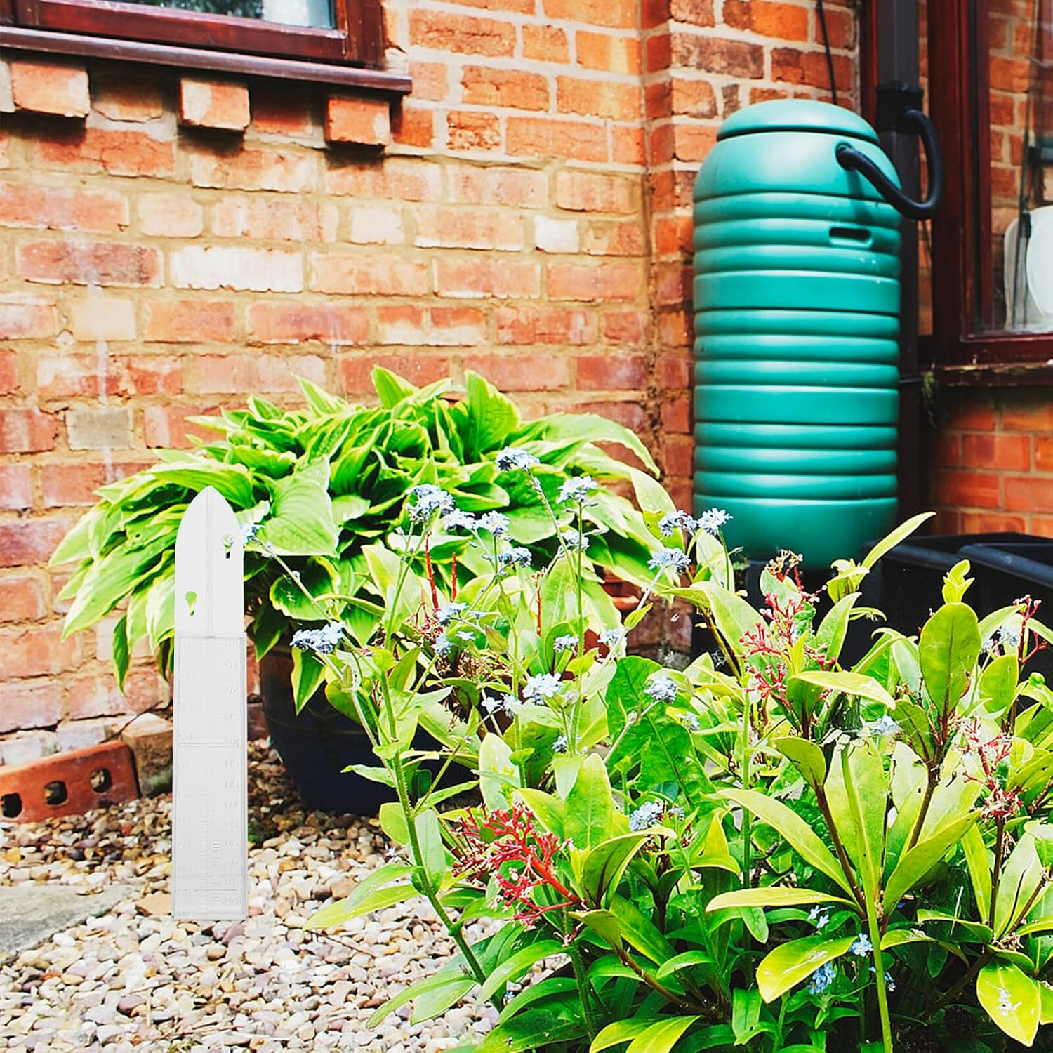 STAHAD Plastic Rain Gauge with Enlarged Scale for Outdoor Use and Practical Rainfall Measuring for Garden and Lawn Read High-Definition Numbers Simple Installation Rain Gauge Holder image number 4