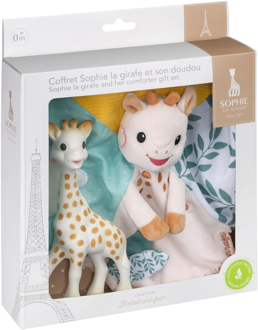 Sophie La Girafe Baby Teether and Comforter Set, Comforter for Kids That Matches Any Bedroom Decor, Teething Toy Made from 100% Natural Rubber, Soft and Lightweight image number 2