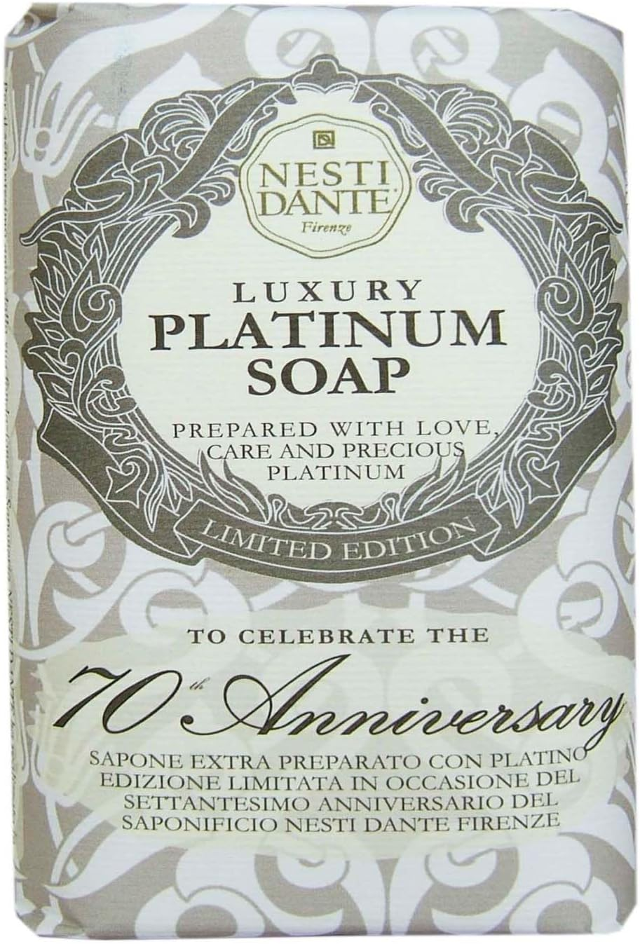 Nesti Dante 7070 Anniversary Luxury Platinum Soap with Precious Platinum (Limited Edition) 250G/8.8Oz