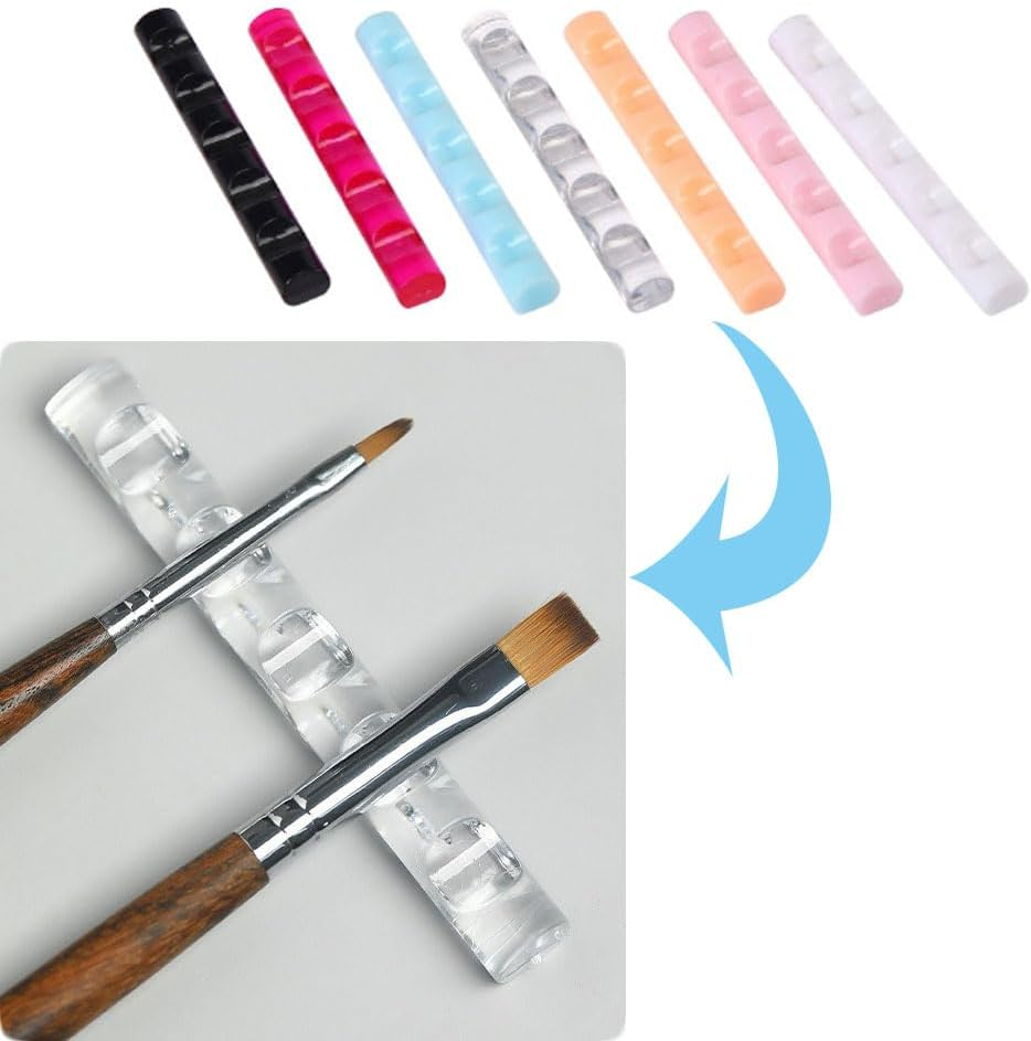Nail Brush Organiser Nail Art Brush Holder Nail Art Brush Pens Stand Nail Art Brush Holder Pack of 7 image number 3