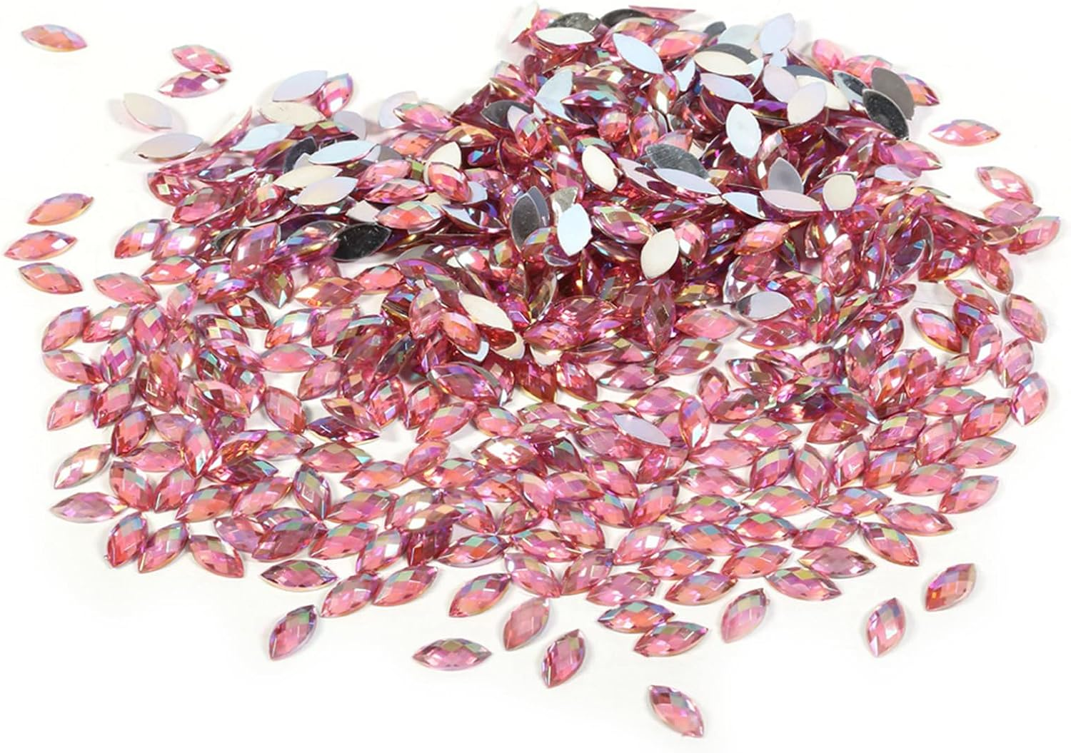 Crystal Rhinestone Flatback Beads for Jewellery and Garments, Pink