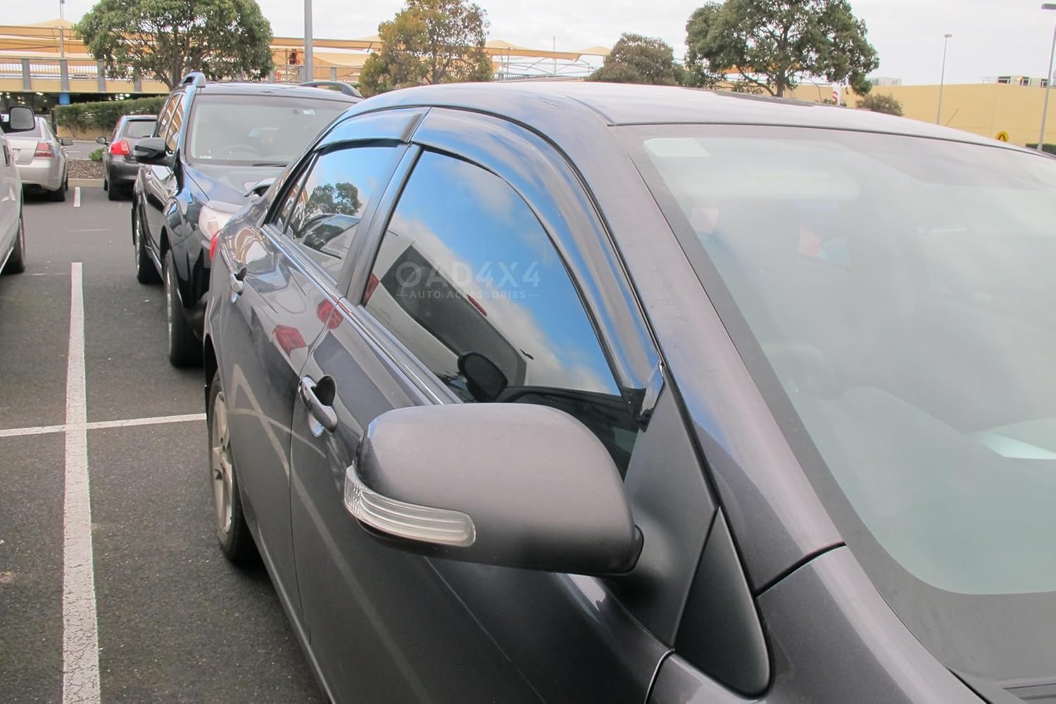 OAD4X4 Weathershields Compatible with Toyota Corolla Sedan 2007-2013, Weather Shields Window Visors Wind Deflectors Sun Rain Guard 4PCS Set image number 1