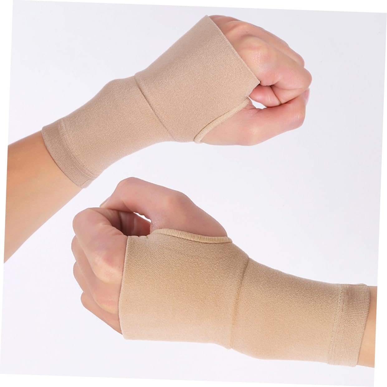 Healvian Carpal Tunnel Wrist Sleeve 1 Pair Compression Support Brace for Arthritis and Tendonitis Pain Relief Adjustable Wrist Splint for Sports and Daily Use Breathable Material image number 5