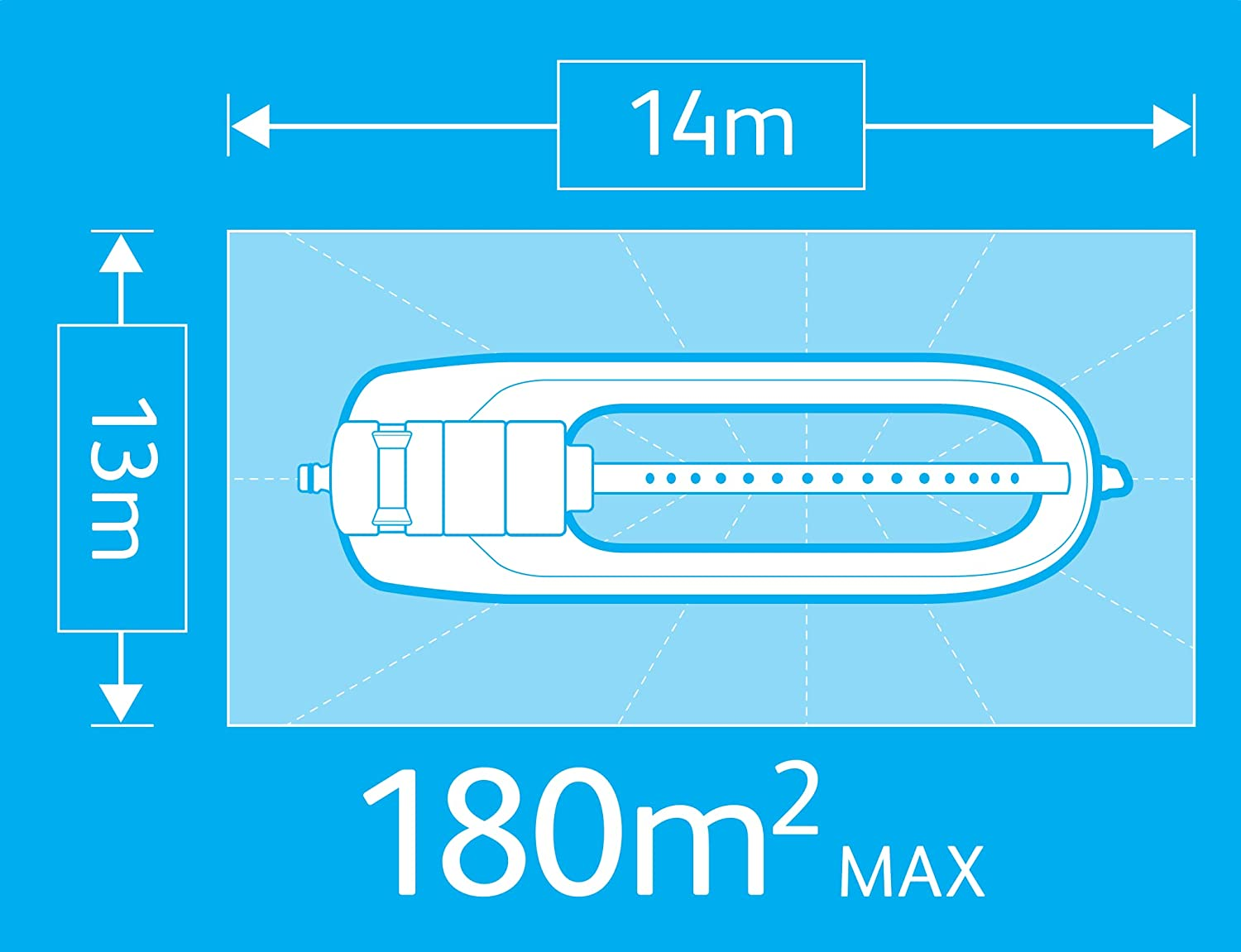 Hozelock 2972P0000 Rectangular Sprinkler 180M&sup2; image number 4