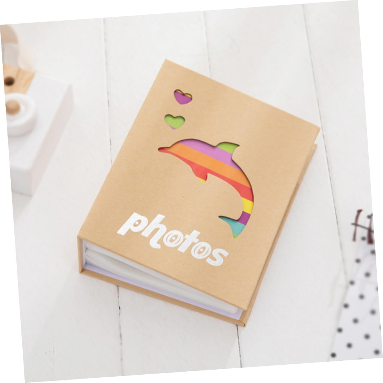 Baby Photo Album 5X7 Inches 200 Pages Colored Kraft Paper Adorable Design for Children and Baby Picture Storage - As Shown image number 4