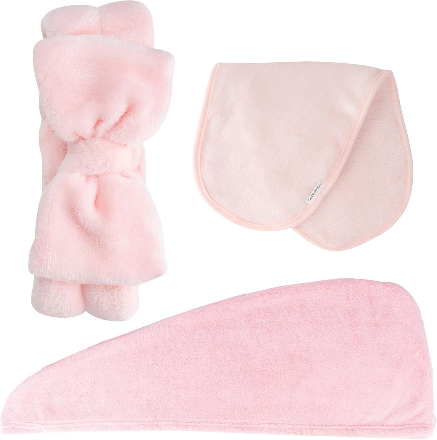 Brushworks Luxury Refresh Set &ndash; Ultra-Soft Microfibre Headband, Cleansing Cloth & Hair Towel Trio for Daily Skincare, Haircare and At-Home Pampering image number 2