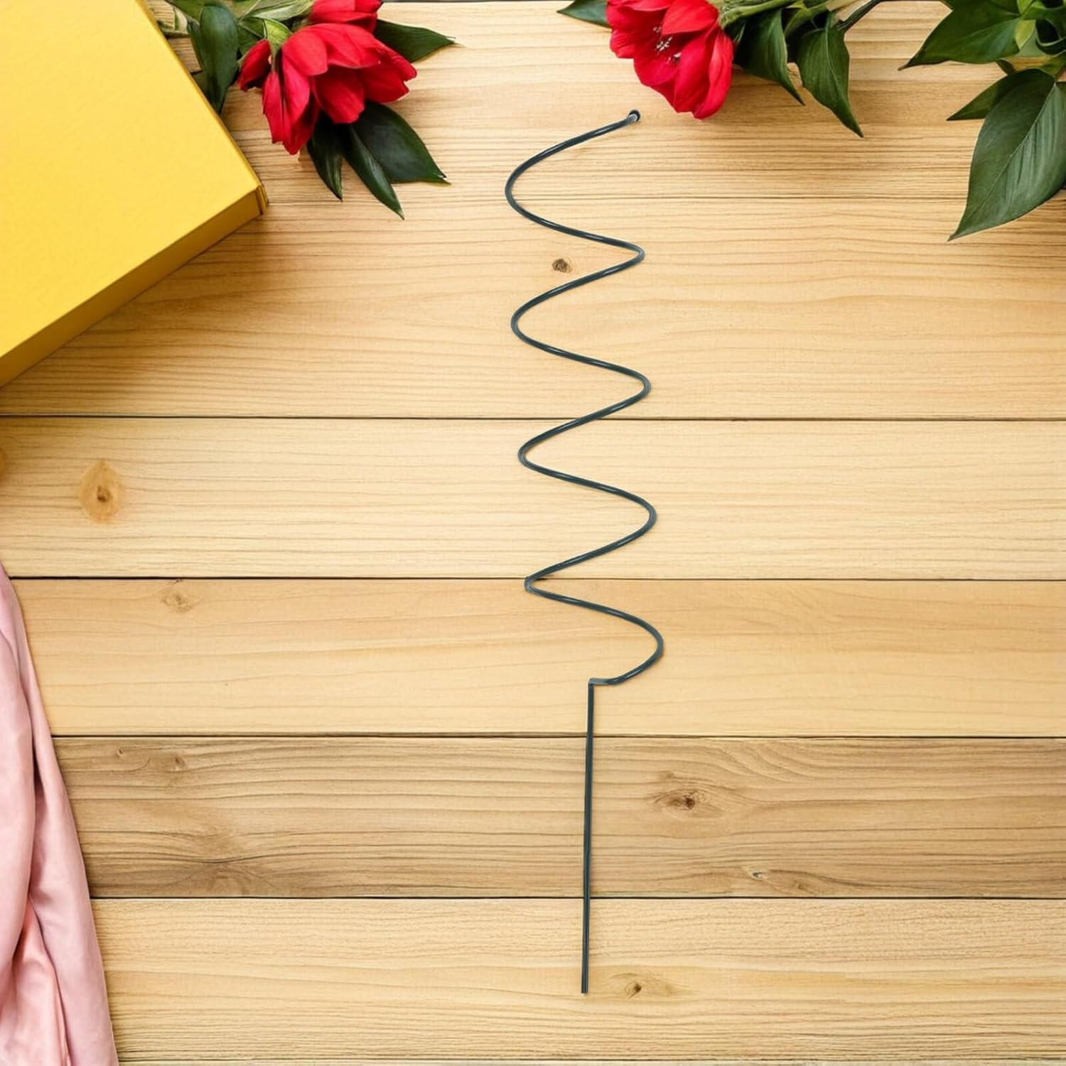 5Pcs Spiral Plant Stand Supports Climbing Plant Stake Wire Trellis Outdoor Use Lily Garden Stands image number 2