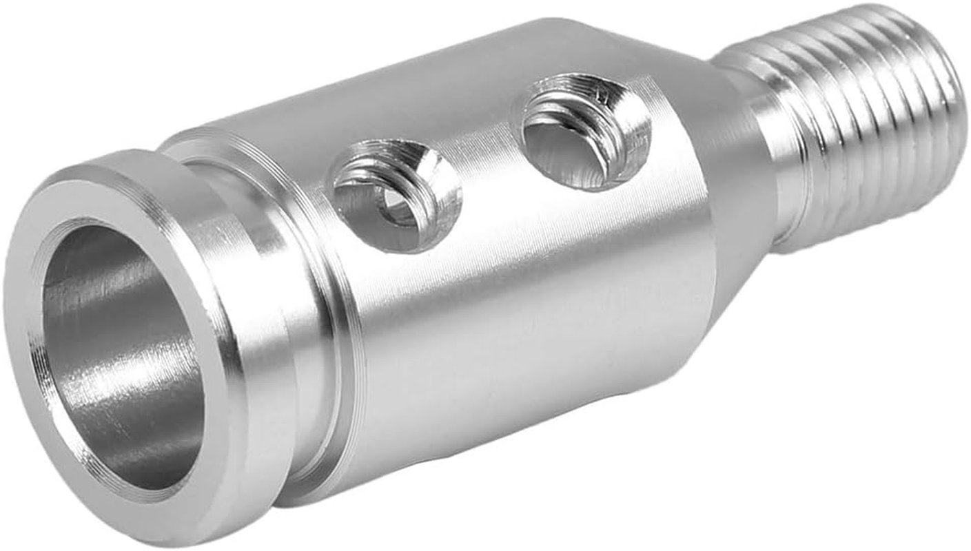 X AUTOHAUX M12X1.25 Silver Tone Gear Shift Knob Adapter Non Threaded Shifter for Automotive Count