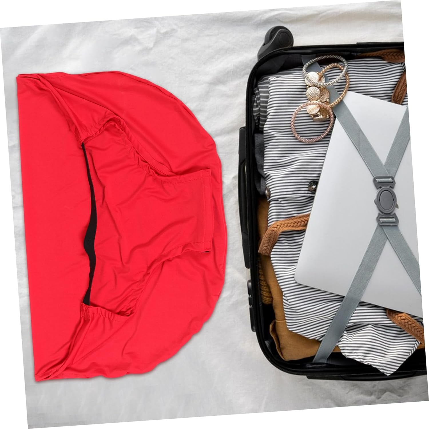 YARNOW Reusable Elastic Luggage Cover Protector for Suitcases Travel Accessories for Damage Prevention High Flexibility Design Comprehensive Surface Protection Fits Luggage image number 4