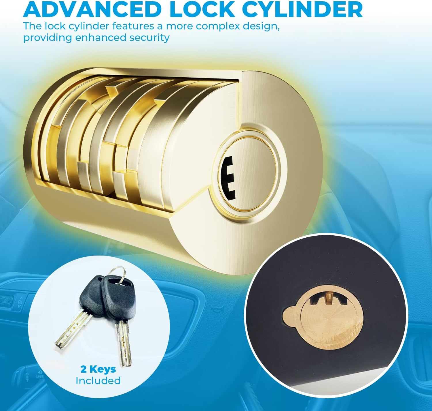 Simply SWL200 T-Bar Alloy Steel Steering Wheel Lock, Adjustable Hook, Heavy Duty, Universal Fit, Yellow, 10.2 Cm*16.2 Cm*40.5 Cm image number 3