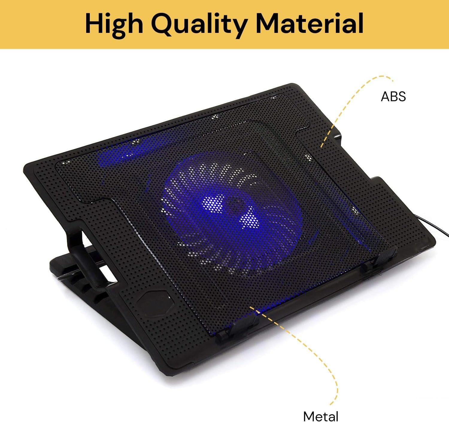 EZONEDEAL Laptop Cooler Cooling Pad Laptop Cooling Fan Cooling Stand USB Powered Silent Cooler Pad, Adjustable Notebook Cooler image number 5