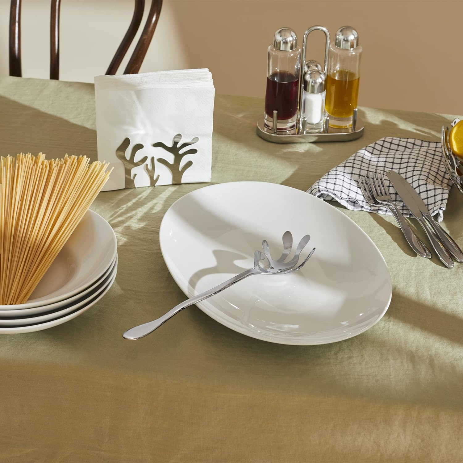 Alessi Mediterraneo Napkin Holder, Stainless Steel
