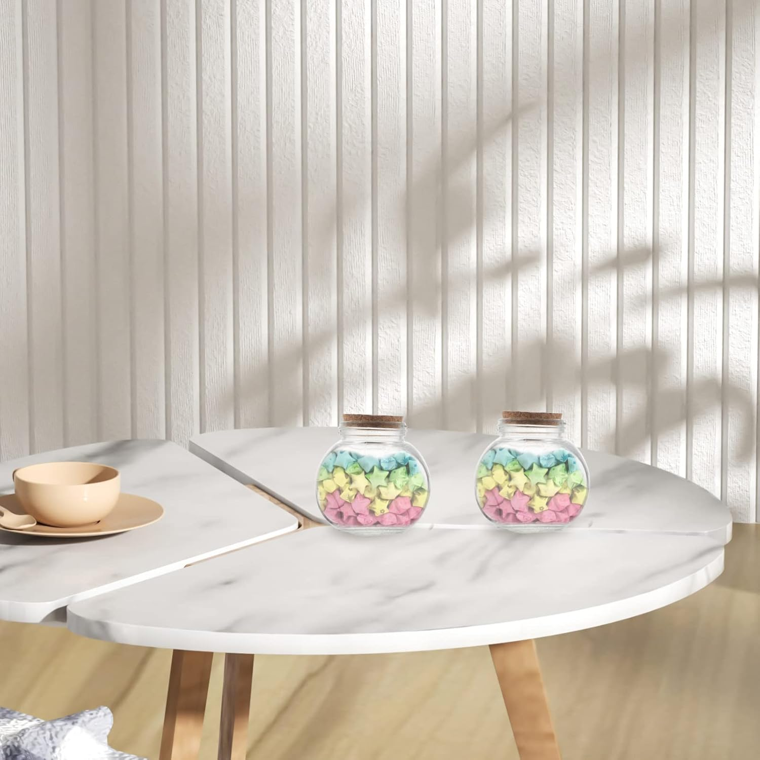 Wishing Glass Bottle Cork Diy Creative Glass Storage Jar for Home Decor and Lucky Charm Display image number 2