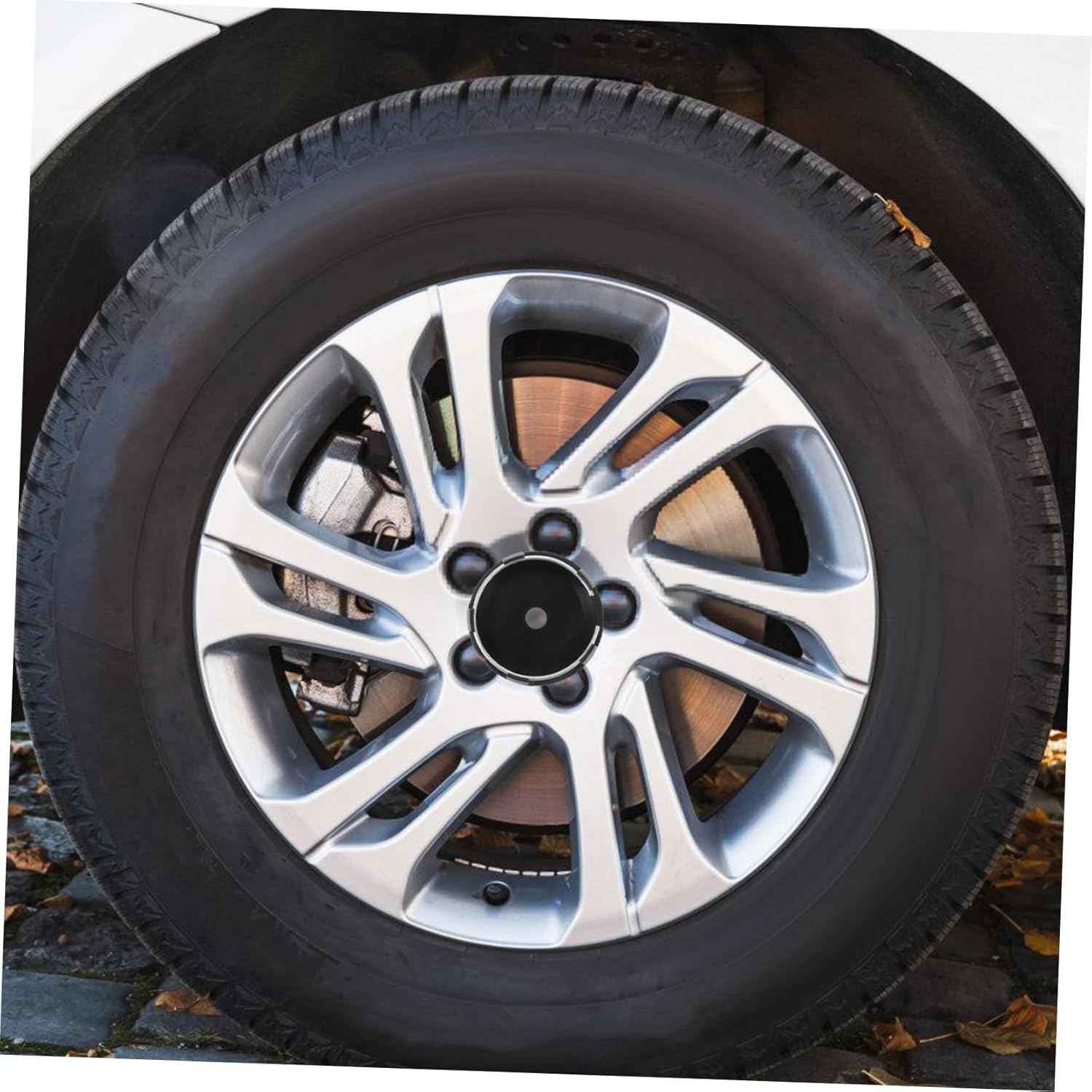 2Pcs Wheel Hub Center Caps Weather Resistant Auto Caps Easy Installation for Cars Stylish Fit Enhance Vehicle Aesthetic with Minimalist Design image number 5