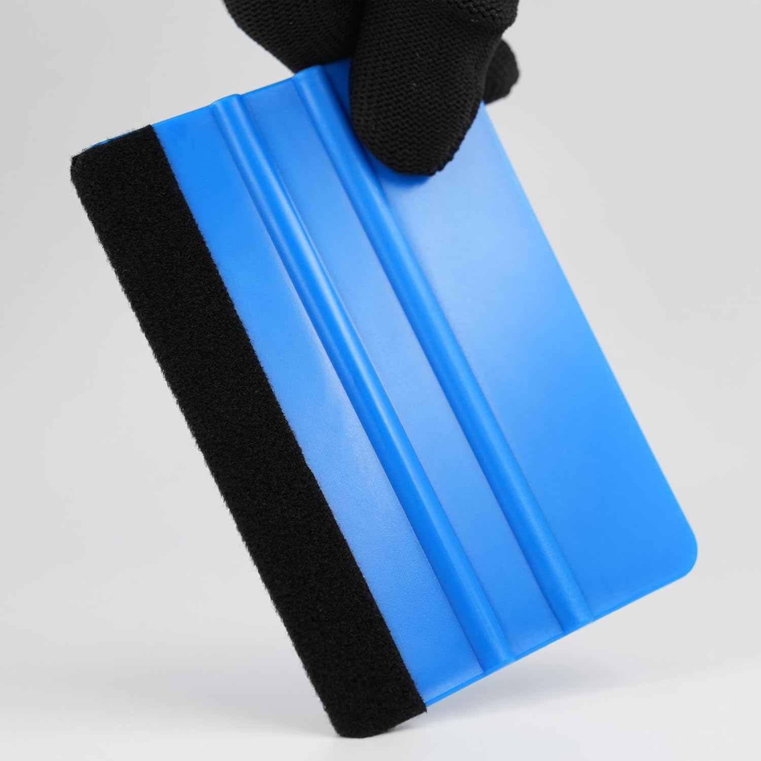 2-Pack Felt Edge Squeegee Tool for Car Vinyl Wrap, Window Tint, & Peel-And-Stick Wallpaper &ndash; Professional Bubble Remover with Scratch-Resistant ABS Plastic, Includes Two Replacement Felt Pads (Black)