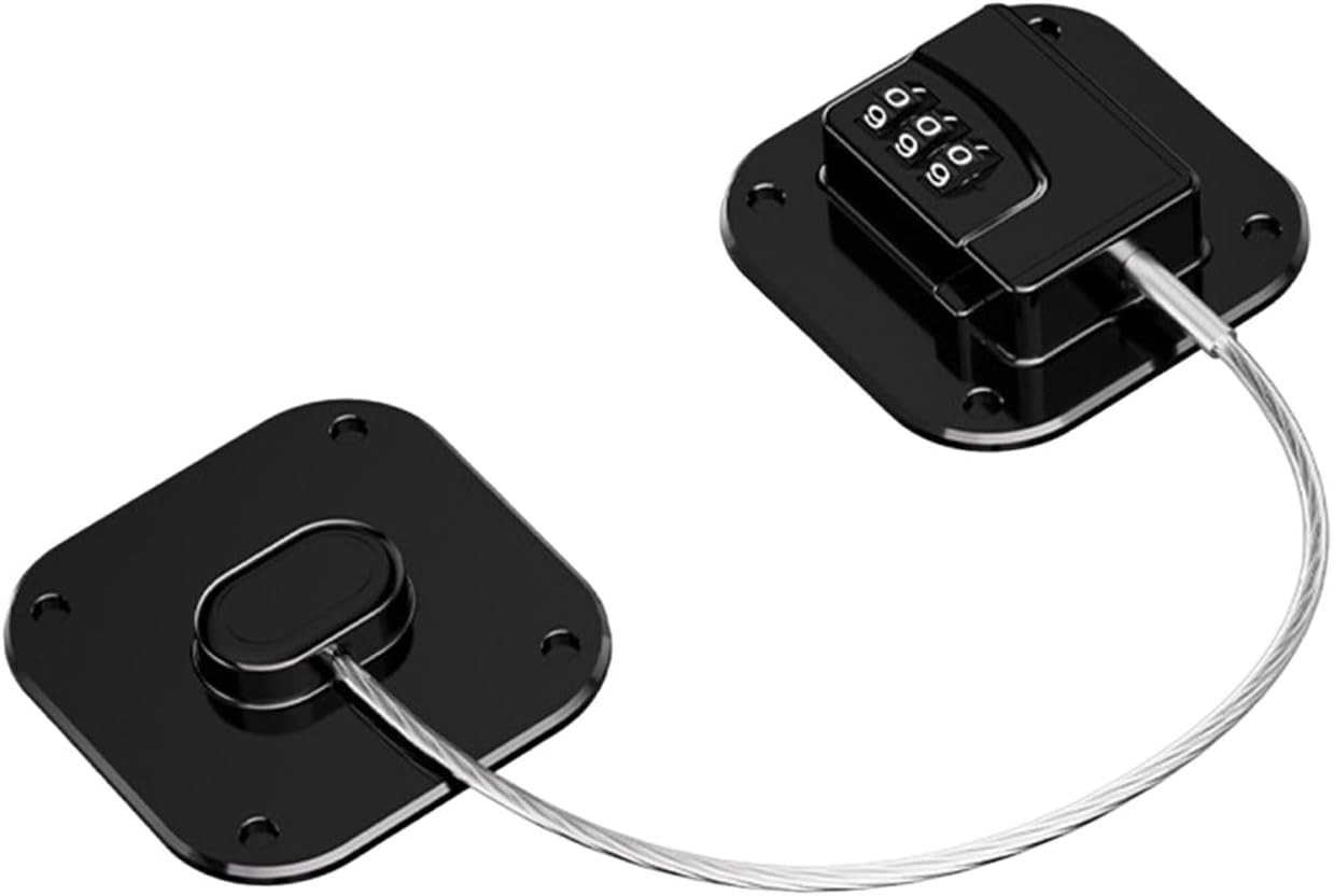 JANGJANG Fridge Lock and Drawer Lock, Heavy Duty Combination Lock for Cabinets and Refrigerators, Easy Install No Keys Needed, Child Safety Kitchen and Home Security Lock,(Black-1Pack) image number 5