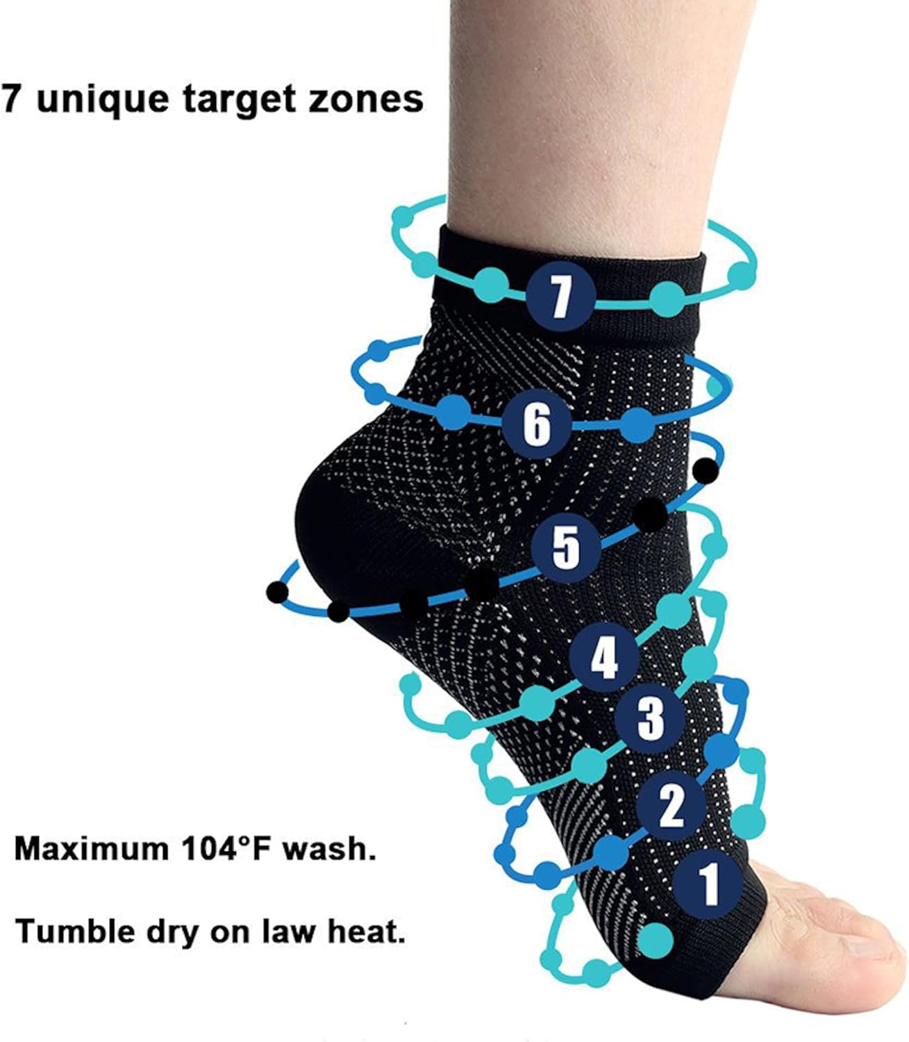 Plantar Fasciitis Socks with Arch Support, Foot Care Ankle Brace Ankle Support Compression Sleeve Socks, Eases Swelling & Heel Spurs, Ankle Brace Support, Increases Circulation image number 1