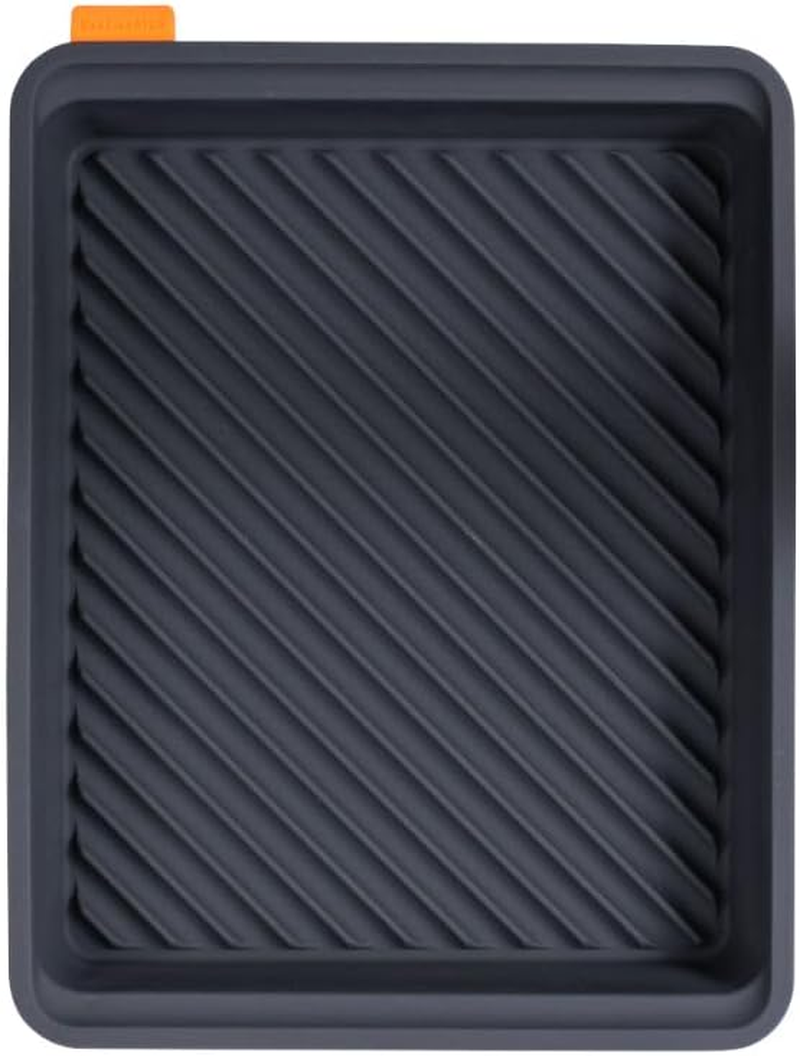 Bakemaster Large Grill Silicone Oven Divider Tray, 28 X 22 X 3.5 Cm, Grey image number 4