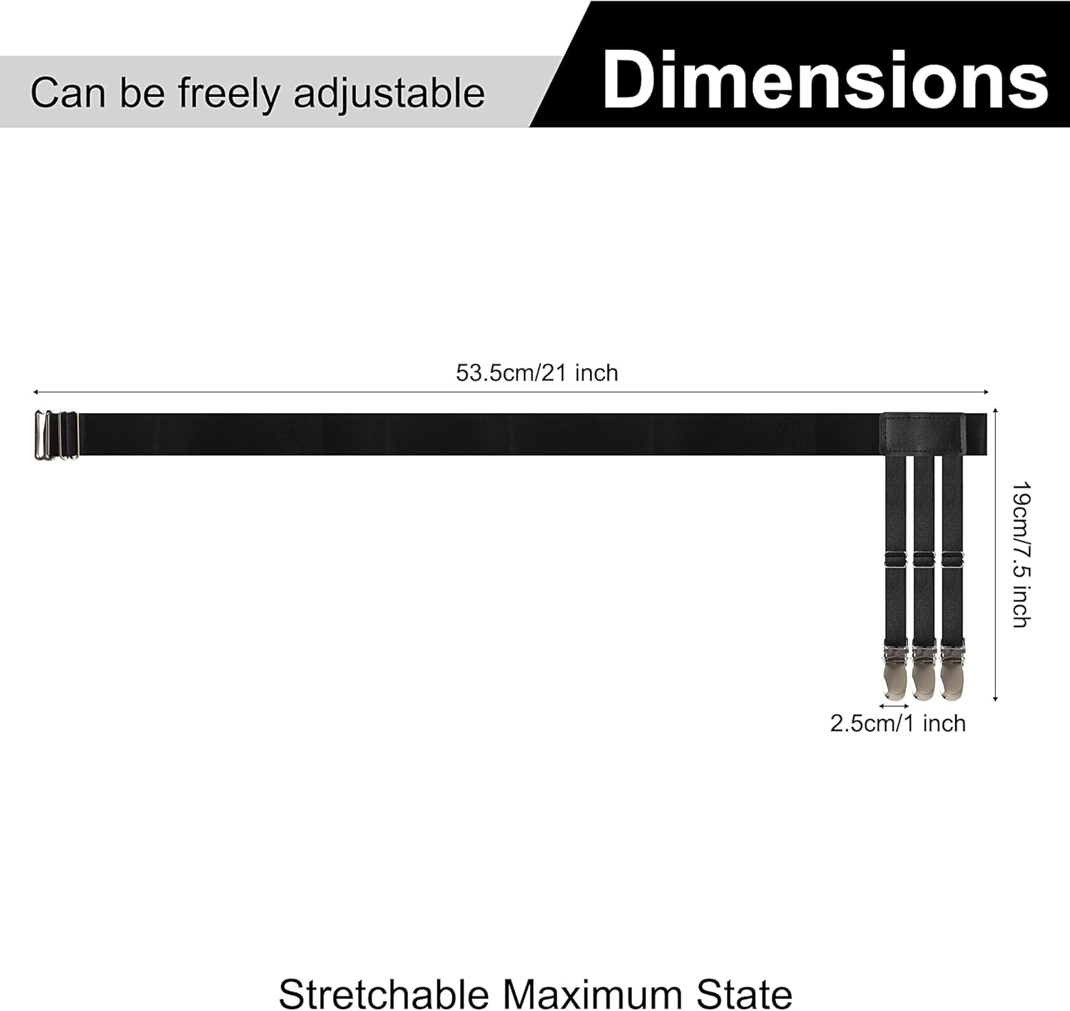 JUNART 2Pcs Men'S Elastic Shirt Garters Feature Non-Slip Duckbill Clips and Adjustable Straps, for Formalwear, Workwear and Suit Combinations image number 2