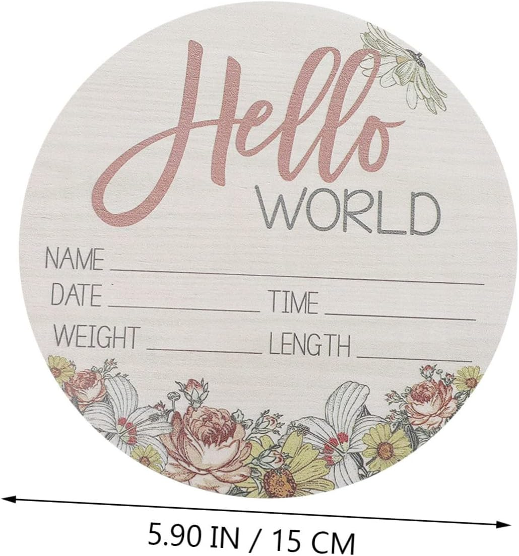 Wooden Birth Announcement Sign Name Photo Prop Durable and Smooth Finish for Newborn Photography Safe and Unique for Shower