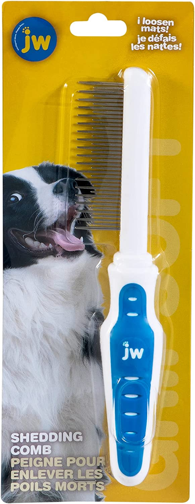 JW Grip Soft Shedding Comb, Grey/Yellow, 1 image number 3