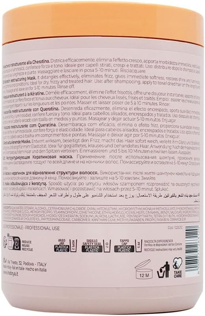 Inebrya Ice Cream Keratin Restructuring Mask 1000Ml image number 1